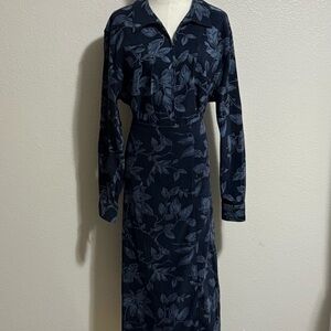 Vintage Sag Harbor Floral Zip-Up Long Sleeve Top & Stretch Skirt Set 16